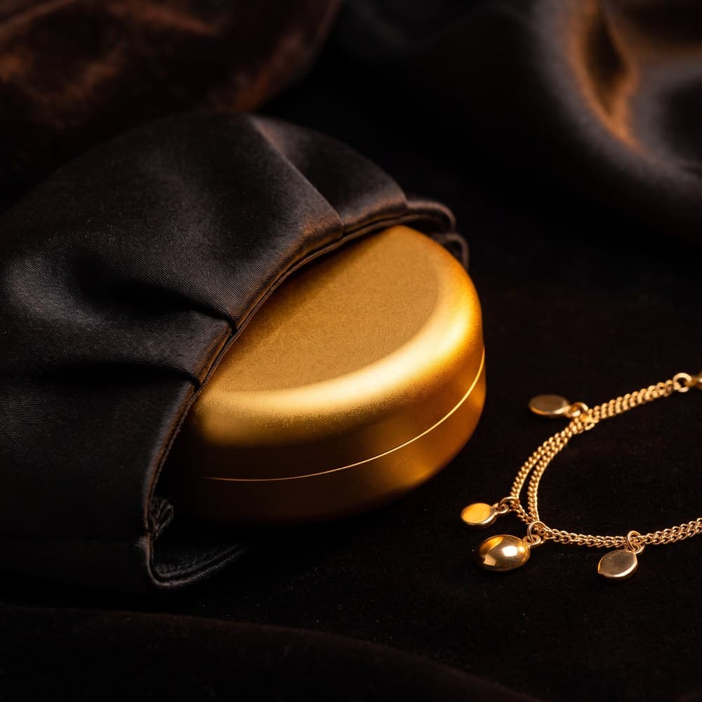 Elegant Snus Can Puck Gold Evening Clutch